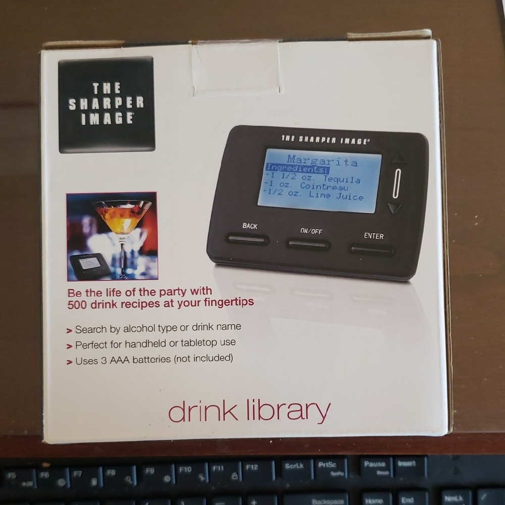 Drink Library 500 Recipes Sharper Image Alcohol Bar Tool